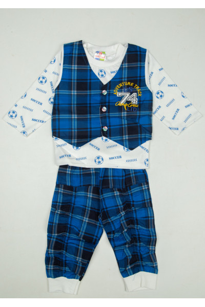 Jacket Pattern Printed Kids Dress (KR1220)